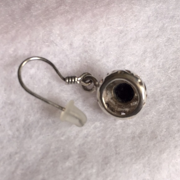 Onyx & Sterling Silver Earrings - Picture 3 of 4